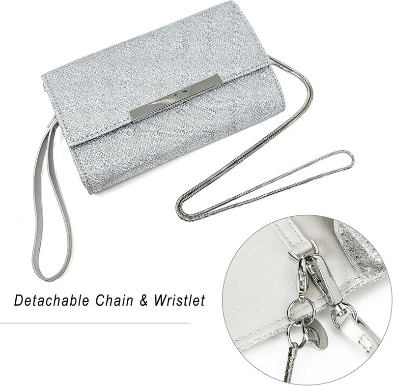 AFKOMST Small Clutch Purses for Women Formal Evening Bag Crossbody and Wristlet Handbags for Party Prom Cocktail Wedding - Image 4